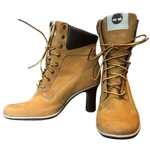 Timberland Lace-Up Heeled Boots – Size 7 Y2K Retro
